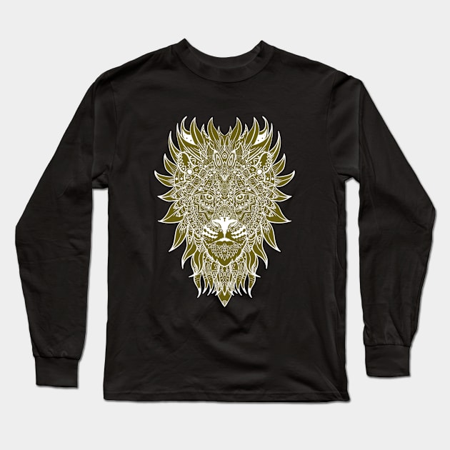 African Lion Long Sleeve T-Shirt by Senzsiafrica